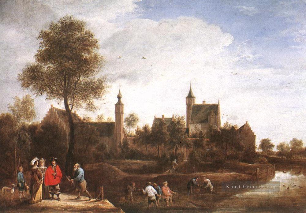 Eine Ansicht von Het Sterckshof in der Nähe von Antwerpen David Teniers der Jüngere Ölgemälde